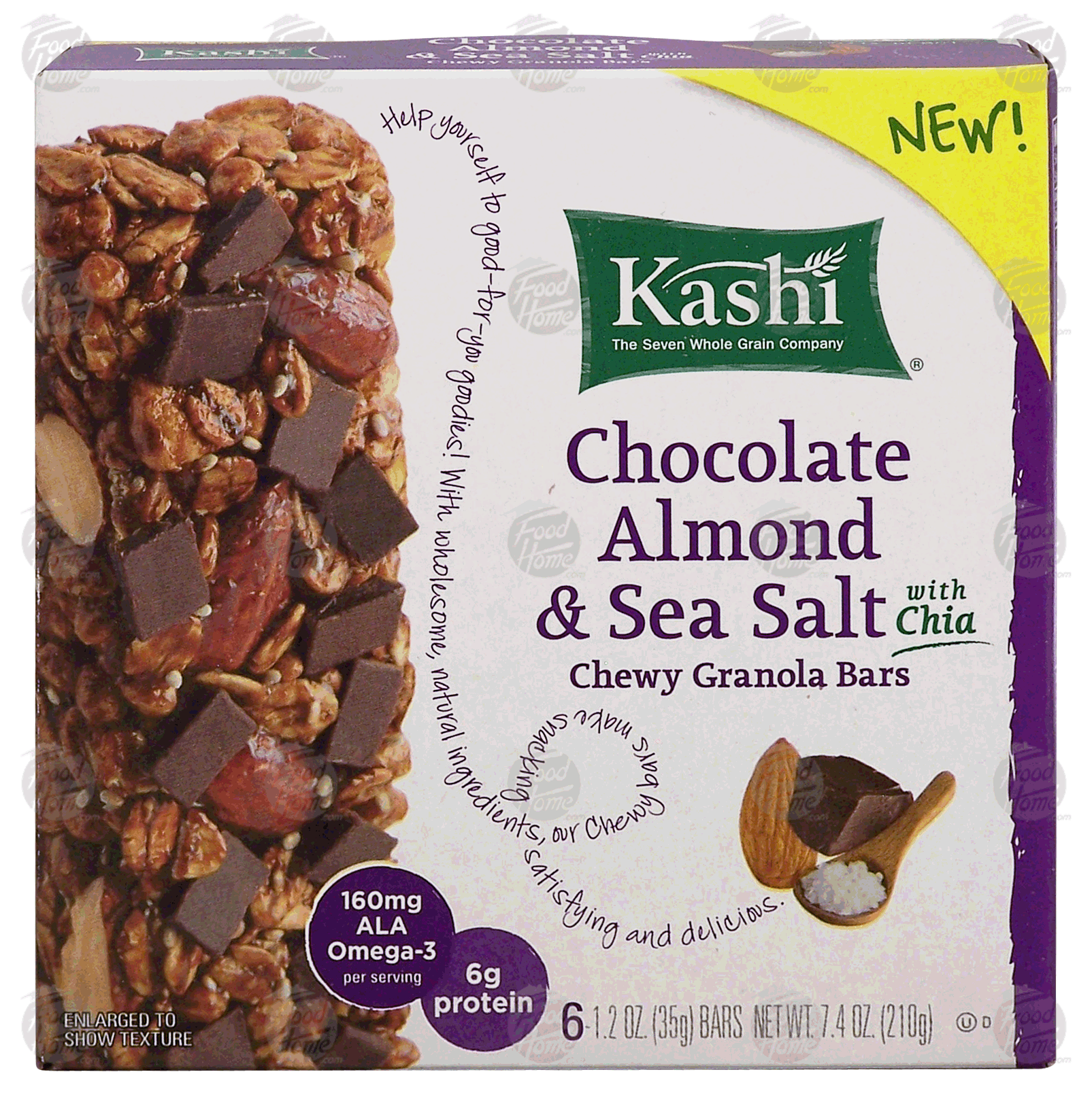 Kashi  chocolate almond & sea salt with chia, chewy granola bars Full-Size Picture